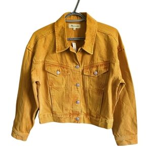 NWT Madewell The Trucker Jean Jacket Ochre Fresco Size‎ Small